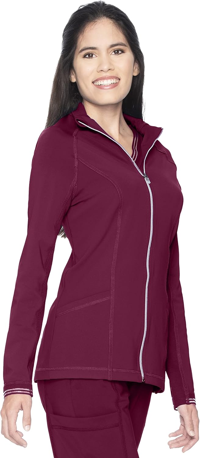 Vista 2 de Urbane Impulse Slim Fit Extreme Stretch - Chaqueta de 2 bolsillos para mujer 9742 Wine SML Vino S