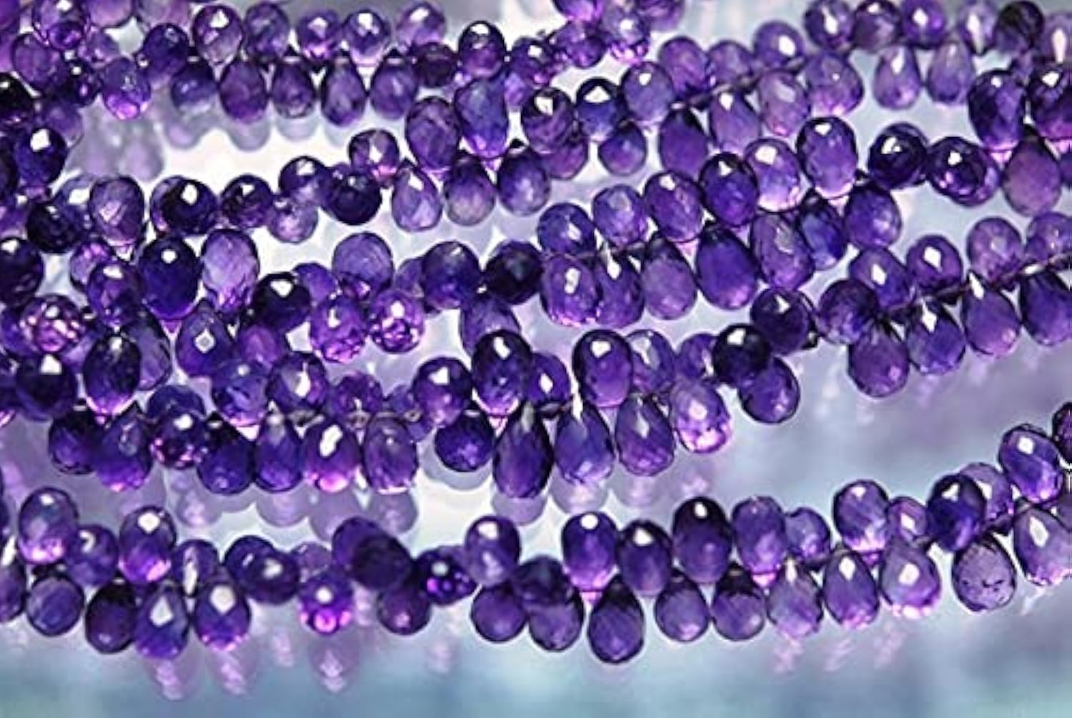 Gouttes briolettes d'améthyste naturelle LKBEADS de qualité supérieure pour joaillerie fine