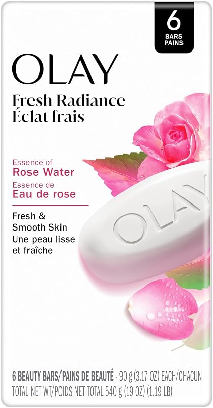 Sabonete em barra Olay Fresh Radiance com fragrância de água de rosas e Complexo de Vitamina B3, 36 unidades