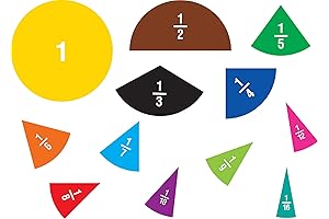 Fraction Circles Magnetic Accents - 2 Inches, Assorted Colors (77244) - Educational...