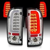 Vista 7 de AmeriLite juego de luces traseras de repuesto cromadas OE para Toyota Tacoma 1995-2000 con conjunto de arnés de bombilla - lado del pasajero