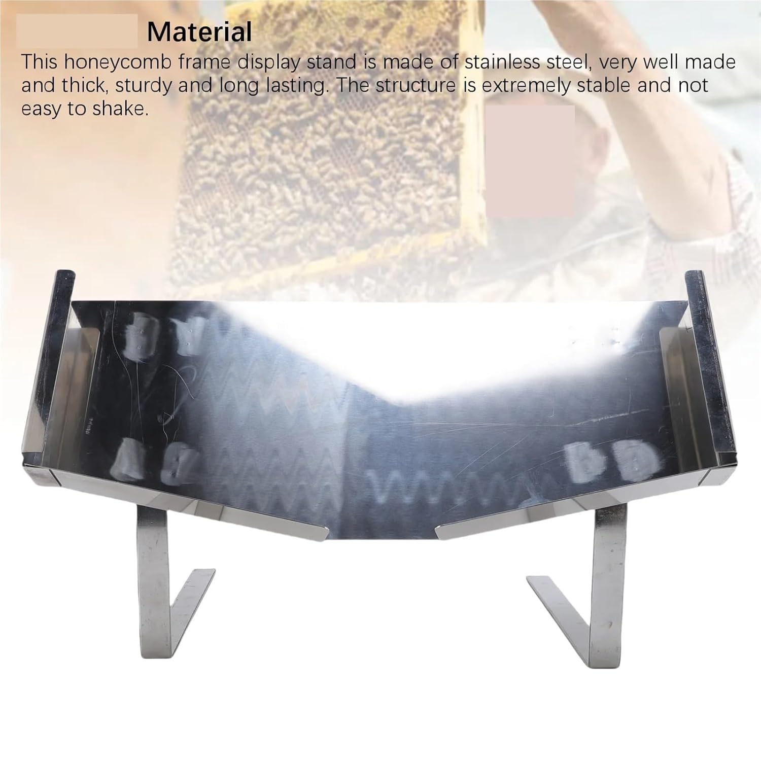 Beekeeping, Honeycomb E Display Rack, Honey Capping, Made of Stainless Steel, Height Adjustable, Sturdy and, Suitable for Restaurants,for Beekeepers