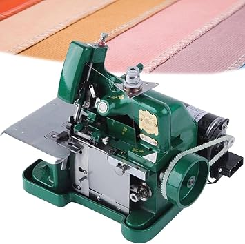 Electronic Sewing Machine Overlocker for Heavy Duty Fabrics, 3000 Stitches Per Minute, Metal Frame, Versatile for Leather and Other Materials