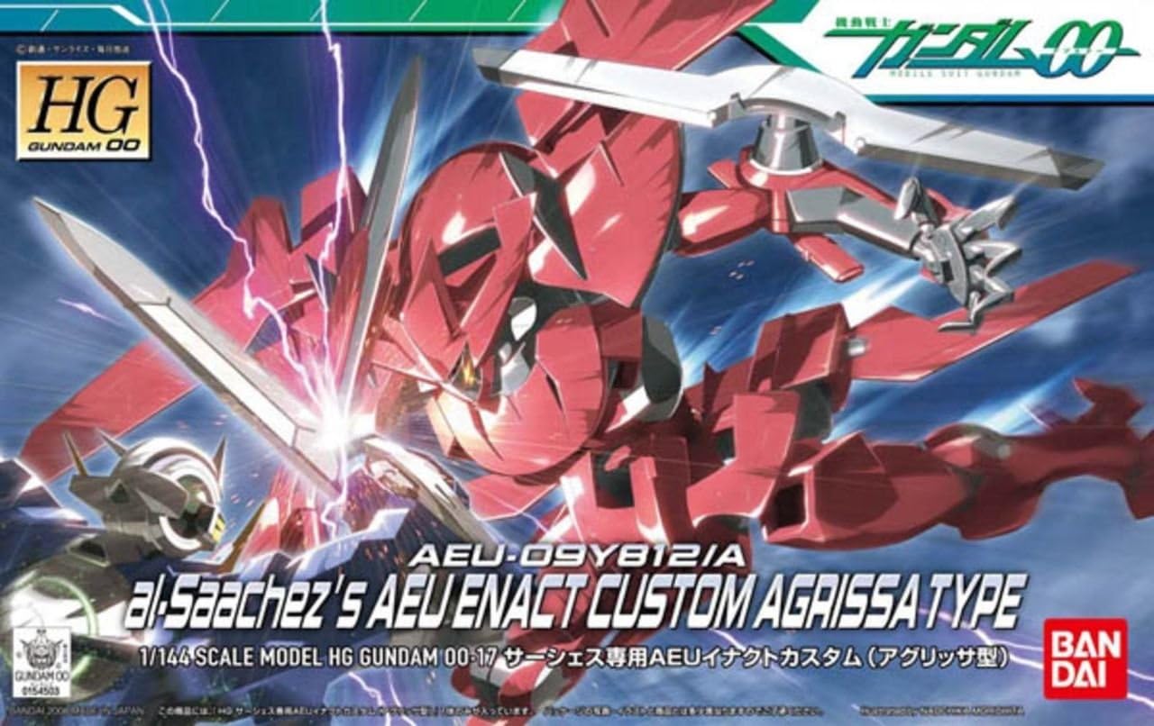 Gundam 00 HG 17 AEU-09Y812/A al-Saachez's AEU Enact Custom Agrissa Type 1/144 Model Kit