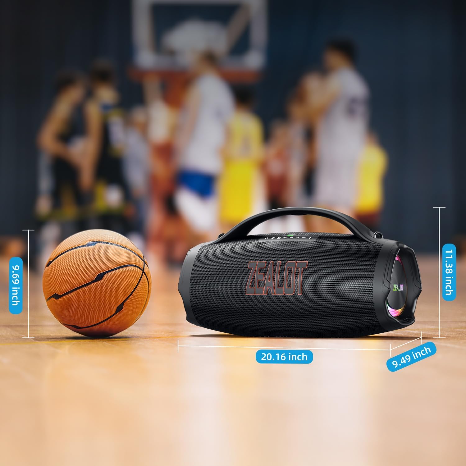 ZEALOT Bluetooth Speaker with Subwoofer, Wirless Speaker Loud with Massive Bass, Speakers Loud Stereo, 160W RMS/200W Peak, IPX6 Waterproof/Party/Outdoor/Dual Pair/EQ/Fast Charge /36000mAH - Image 7