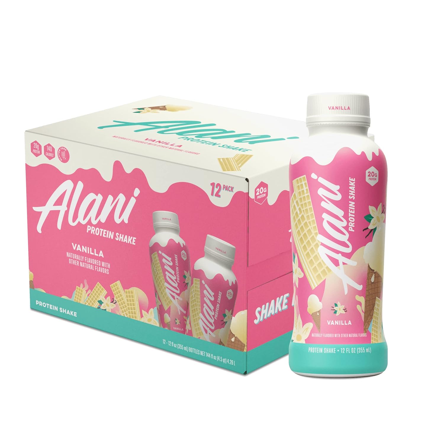 Alani Nu Protein Shake, Ready to Drink, Naturally Flavored