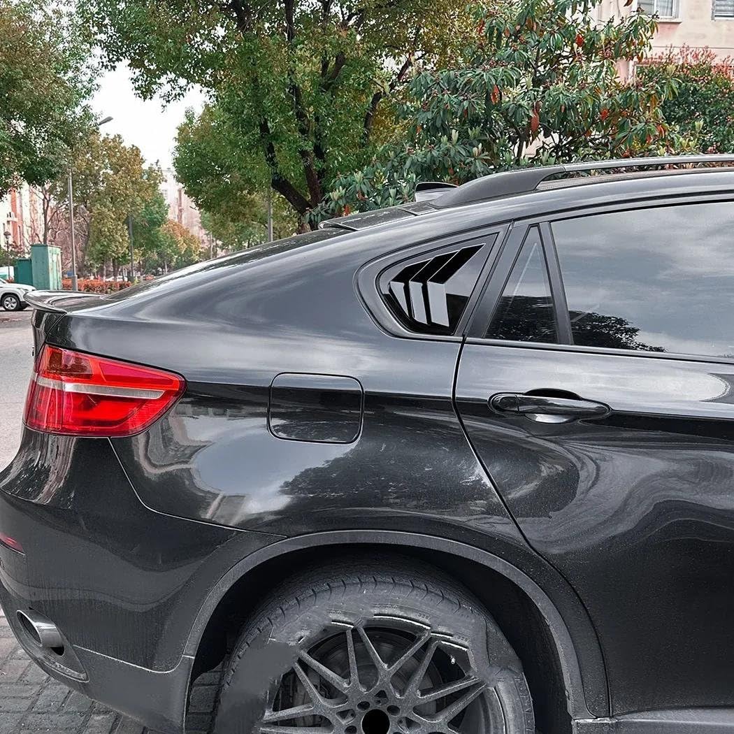 Laterale Lunotto Posteriore Ala Trim Per X6 Per E71 Per E72 2008-2014 Nero Auto Lunotto Posteriore Lato Otturatore Feritoia Copertura Trim Adesivo Spoiler Tuning | Carbon Look
