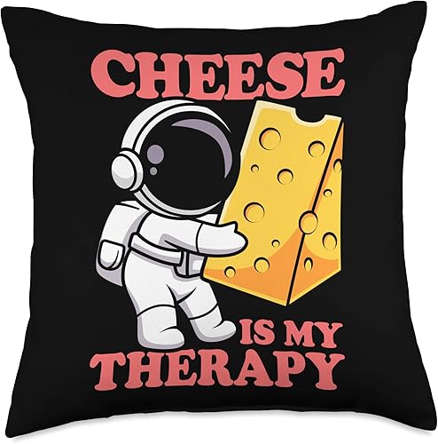 Fresh Cheese Fresh Nutrition Therapy Astronaut Cheese - Almohada para productos lácteos, 18 x 18 pulgadas, multicolor