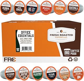 Fresh Roasted Coffee, Office Essentials Variety Pack, K-Cup Compatible, 96 Count