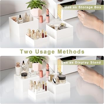Buffet Risers-6 dimensions(3in+4in+5in+6in+7in+8in White Acrylic Food Risers, Dessert Table Display Set for Buffet Table, Acrylic Display Stands for Catering Dessert Jewelry Figures Show