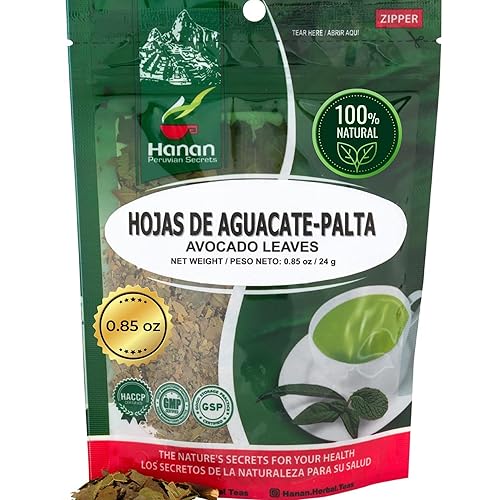 Hanan Hojas de aguacate aguacate  palta hierbas sueltas  08 oz 24 g hojas de aguacate secas naturales del Perú para suplemento de té de hierbas