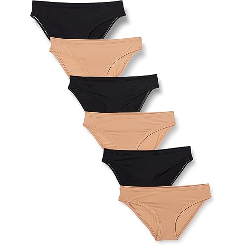 Amazon Essentials Women's Bikini Brief Underwear, Pack of 6
