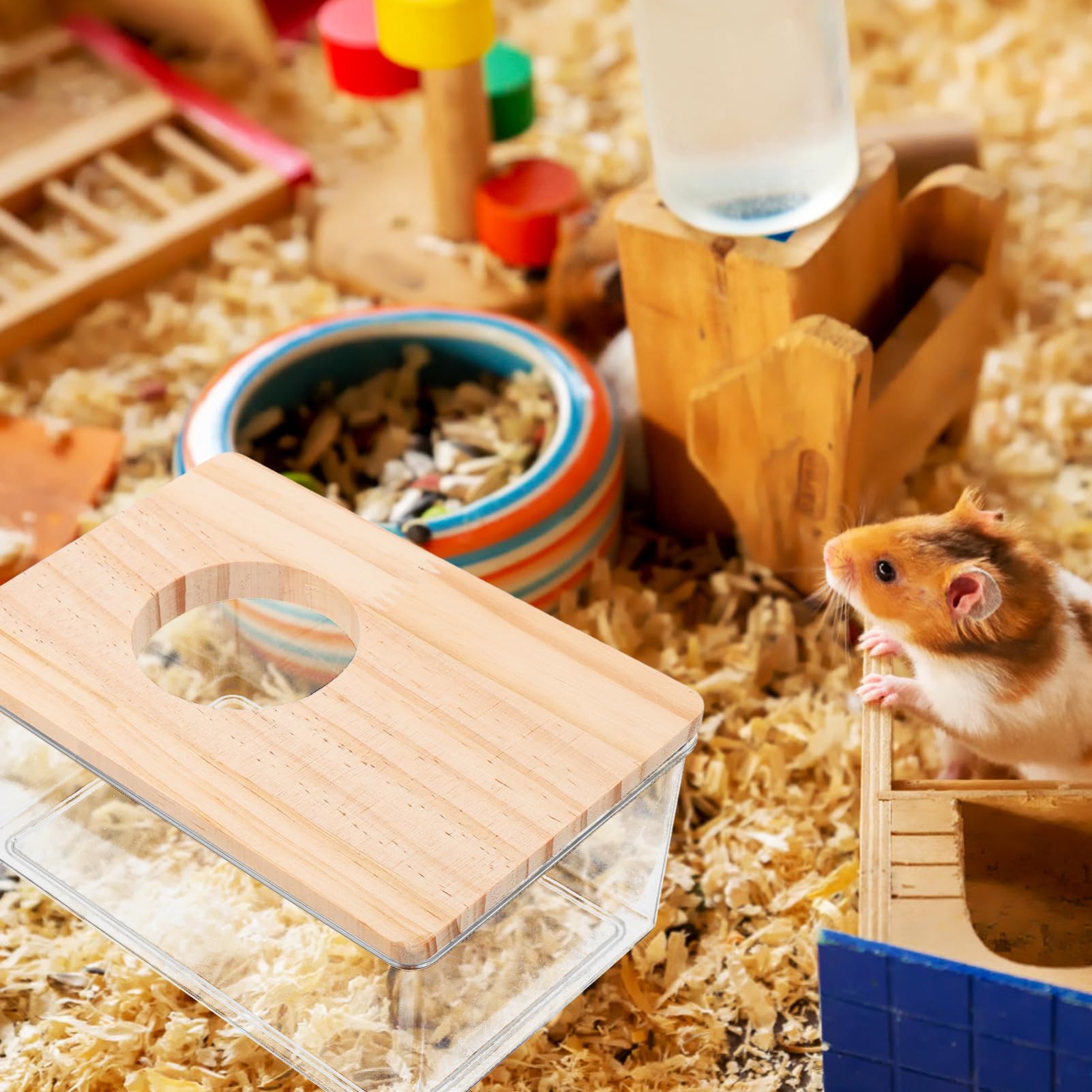 TOYANDONA 2 Stück Transparente Acryl Sandbadeboxen für Hamster und Meerschweinchen Leichte und Glatte Oberfläche für Zuhause und Heimtierbedarf