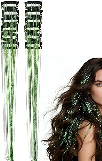 ティンセル ヘアクリップ - 12個 50センチ ティンセル アクセサリー,輝くヘアアクセサリー - 休日 日常 集まり コスチューム 祝賀 パーティー コスプレ 祭り 誕生日用