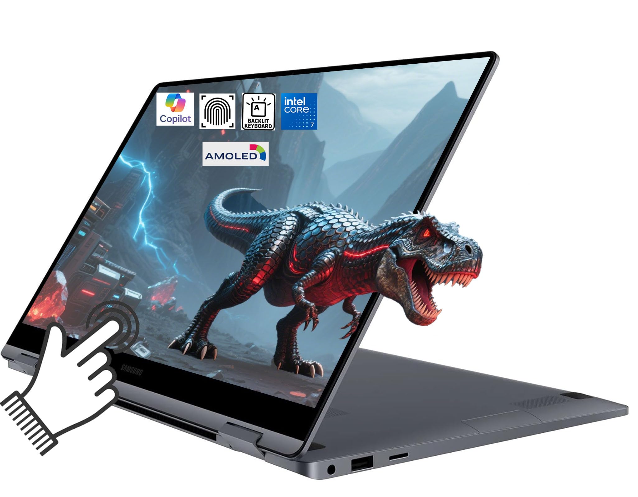 Amazon.co.jp: Samsung Galaxy Book 4 2 in 1 AIノートパソコン、15.6