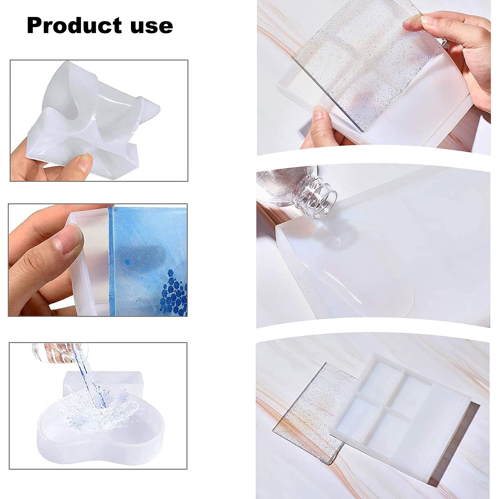 Stampo In Silicone Per Resina - Cornice Foto Rettangolare E Cuore, Fai Da Te Personalizzato - Foto 9