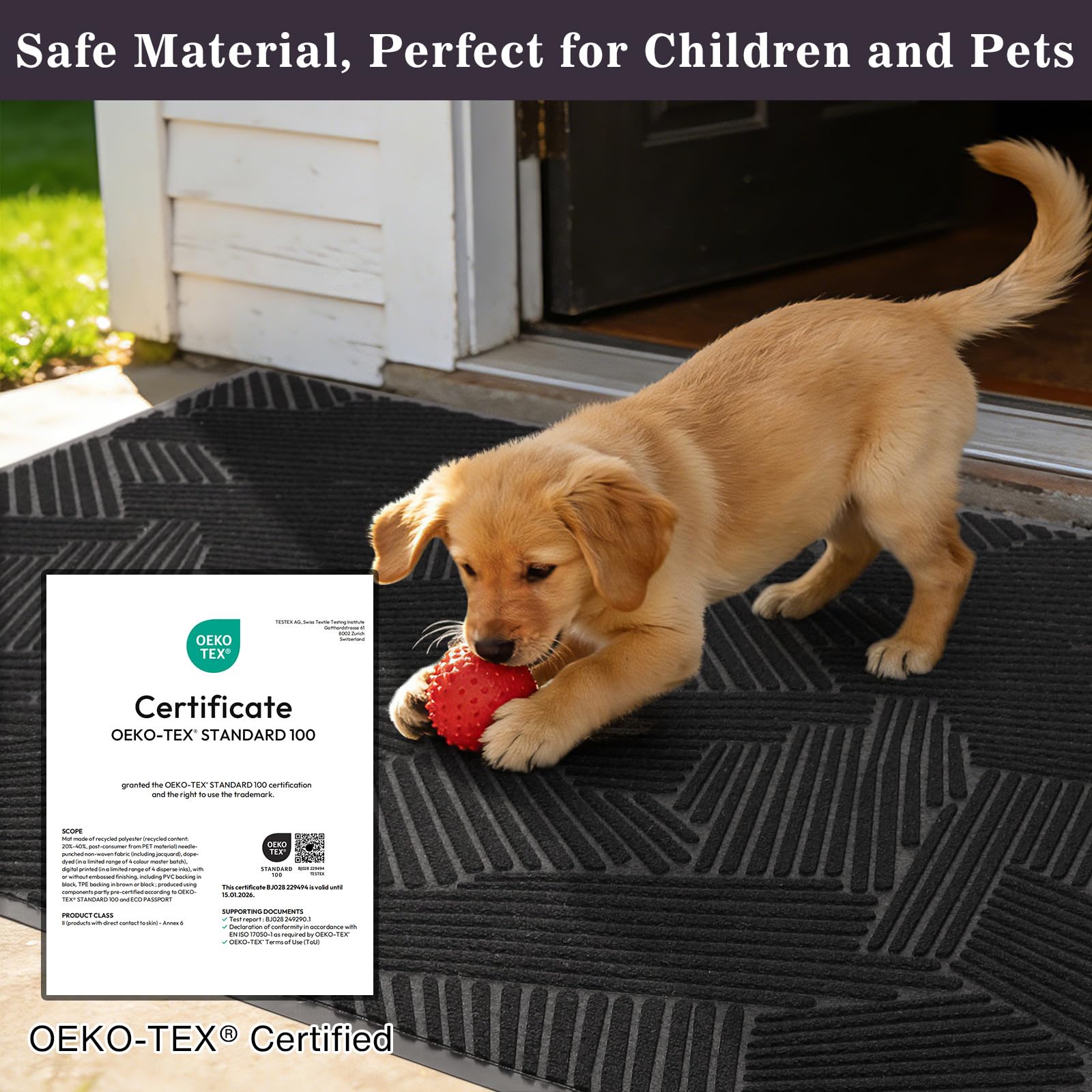 Heavy Duty Front Door Mat - 3' x 10' Black -6 Heavy Duty Front Door Mat - 3' x 10' Black -6