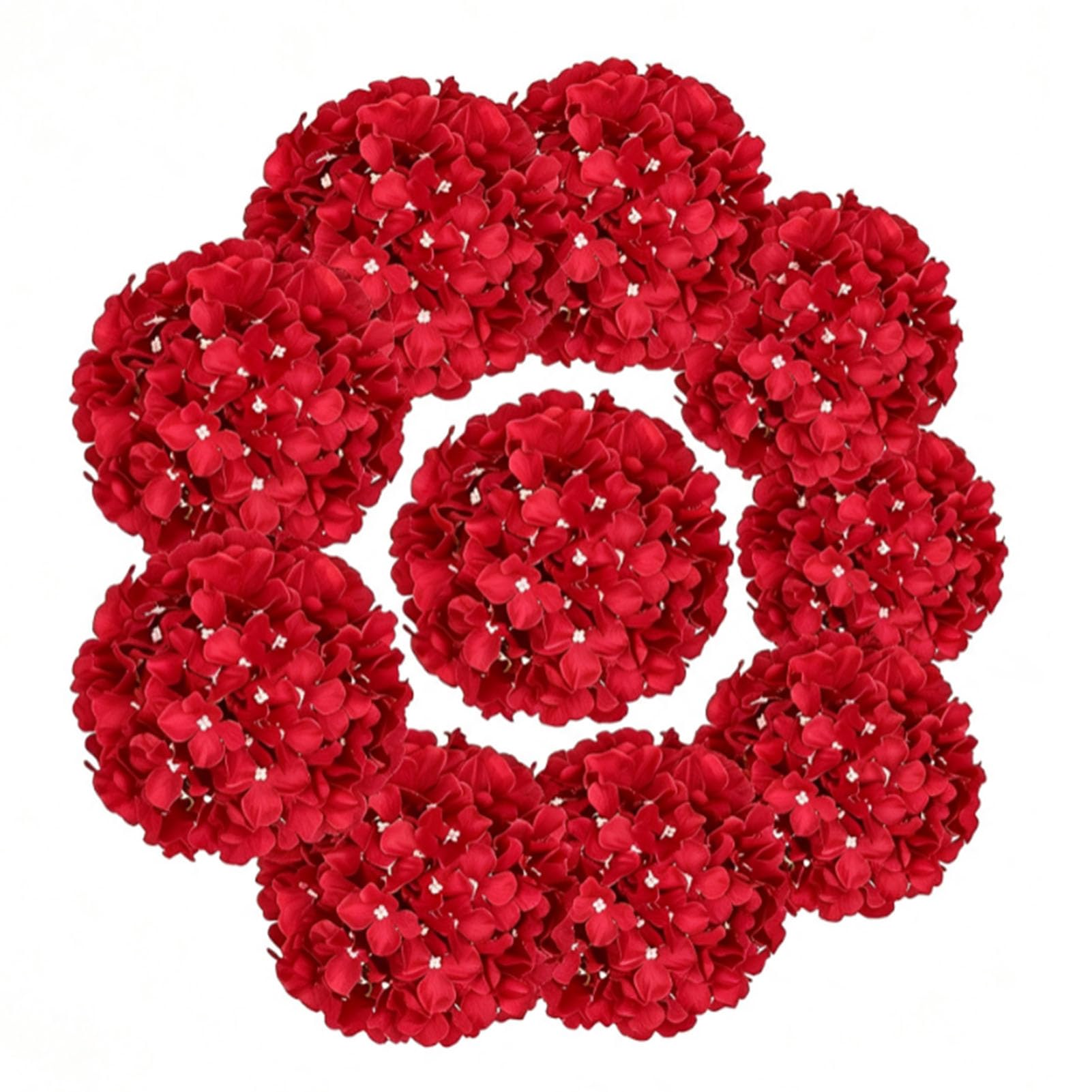 Duokon Paquete de 10 Bolas de Flores de Hortensias Artificiales, Tela