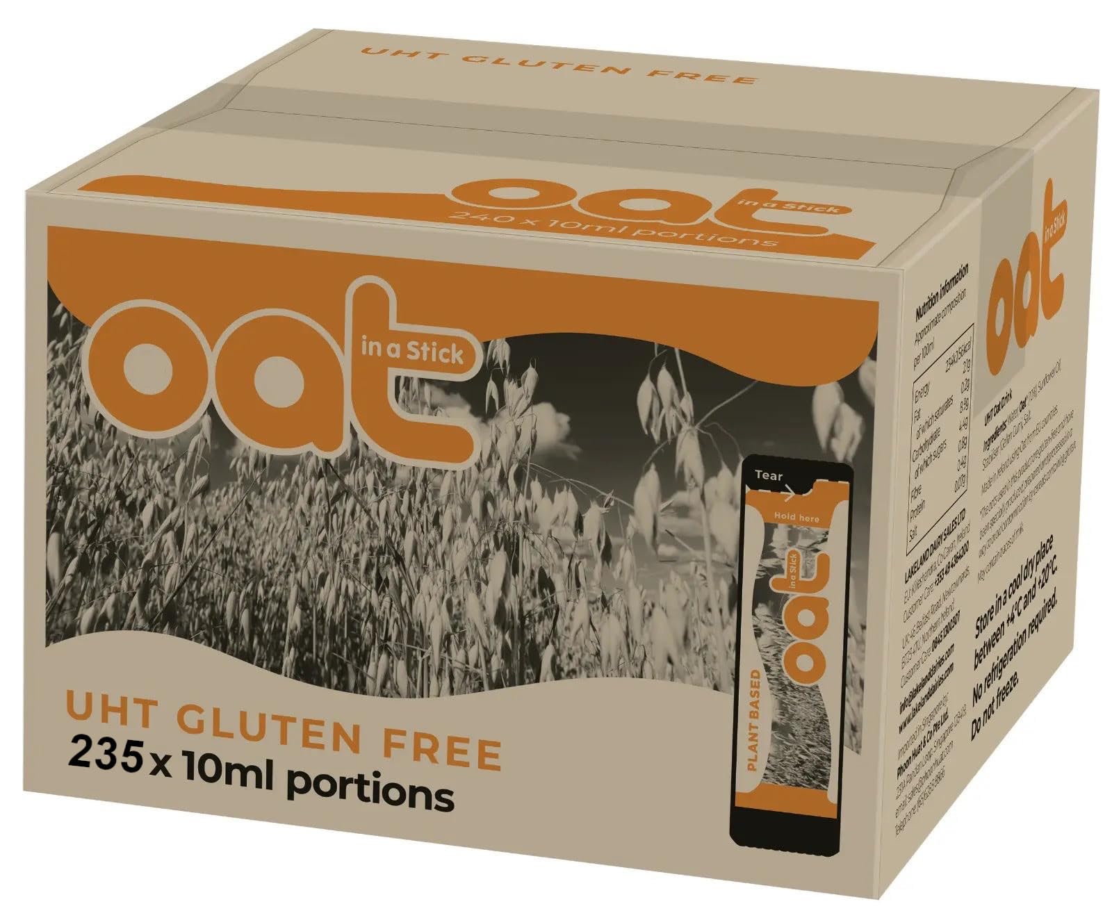 235x Plant Based Long Life UHT Oat Drink 10ml Milk Sticks Portions Sachets Lakeland