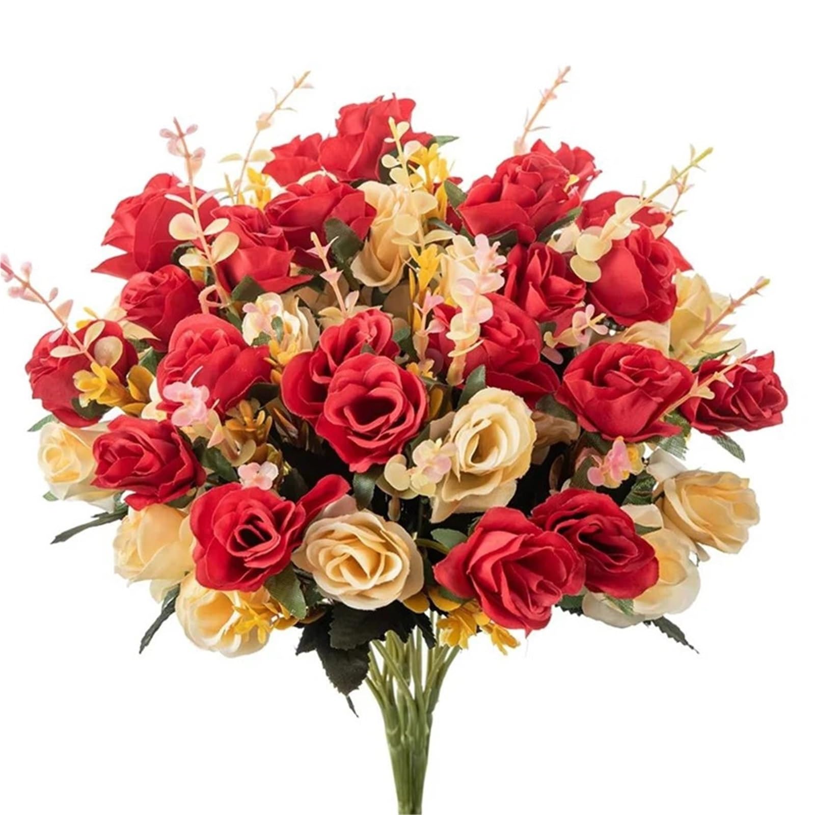 Dcrxz Artificial Flowers 10pcs Artificial Flowers Silk Rose Wedding Home Festival Room Decoration Bride Bouquet Diy Scrapbooking Garland Wall Photography Props(Color 7)
