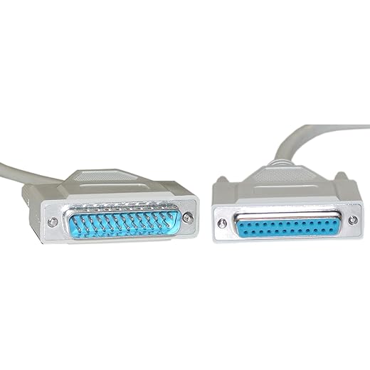Null Modem Cable DB25 Male to Female 6 Foot