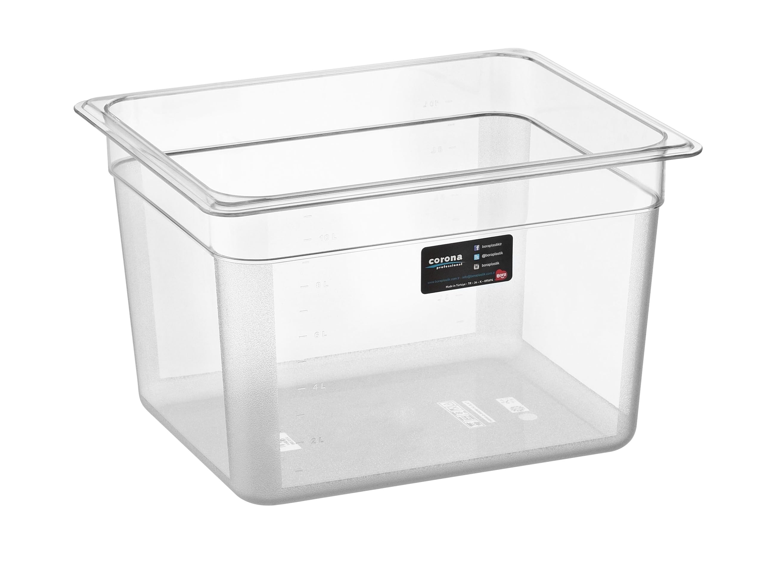 1/2 Dikdörtgen PC Gastronom Küvet Gövde 325x265x200