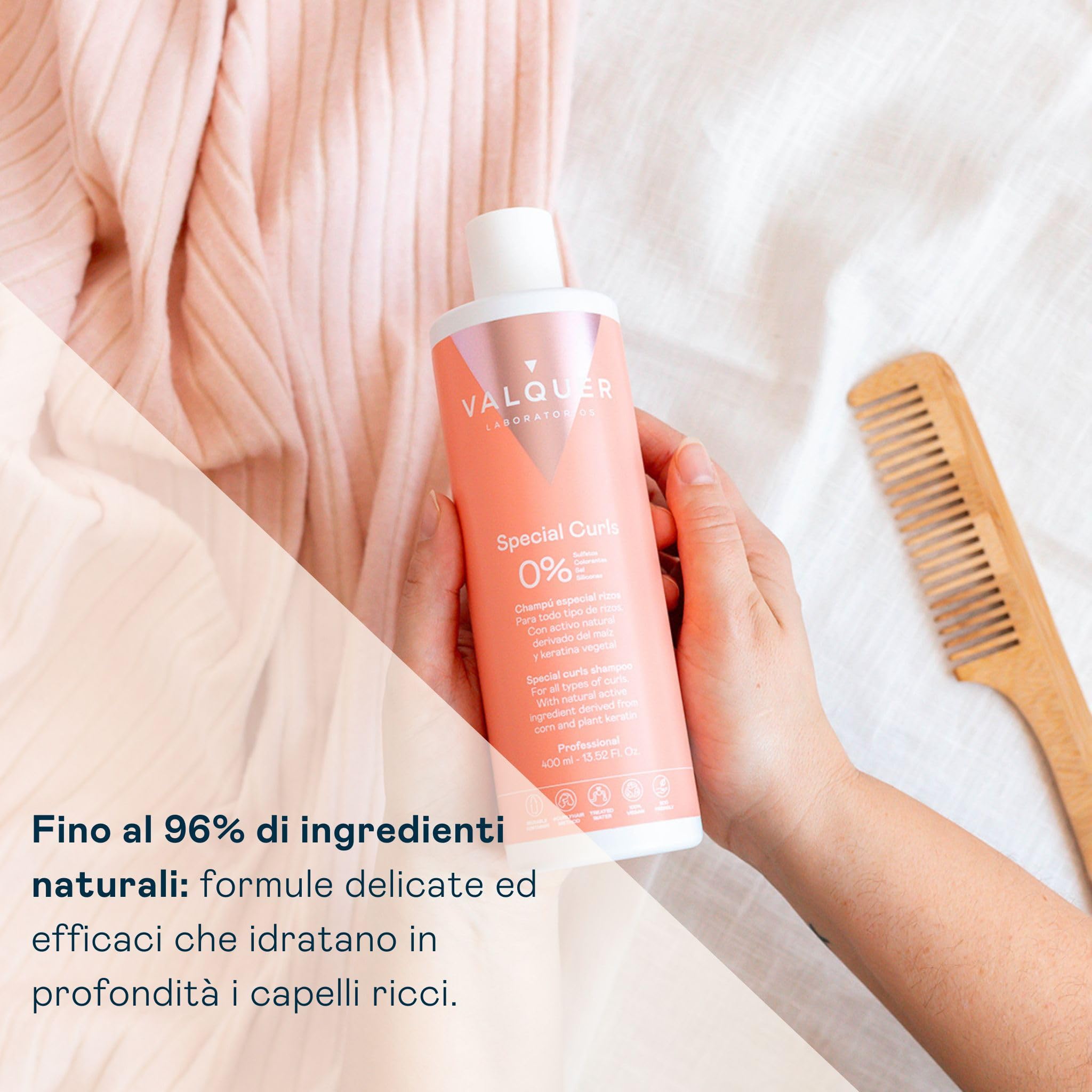 VALQUER Method Capelli Ricci Pack Shampoo + Maschera | 1 L + 975 ml