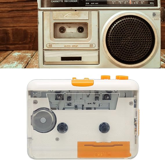 Cassette Player, Portable Cassette Player Tape Player with Earphone and USB Cable Drive to MP3 Converter for Laptop Computer Free Cassette Tape