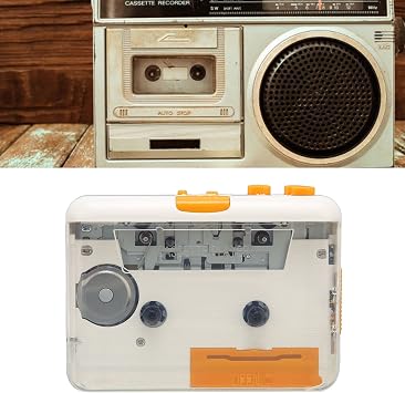 Cassette Player, Portable Cassette Player Tape Player with Earphone and USB Cable Drive to MP3 Converter for Laptop Computer Free Cassette Tape