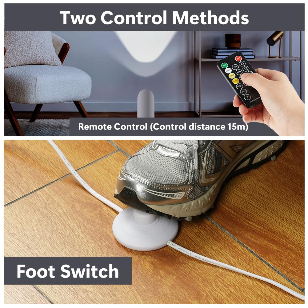 Faretto LED da Pavimento, 2 PCS Luci da Terra a LED, Dimmerabile, per Illuminazione d'Accento (Bianco)