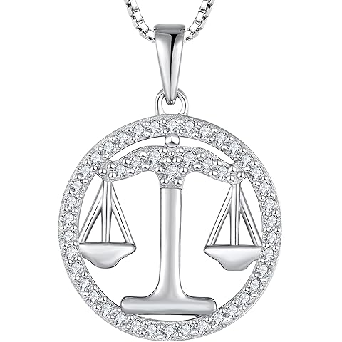 STARCHENIE Women's Constellation Jewelry Sterling Silver Zodiac Necklace Astrology Disc Horoscope Pendant 18'' Box Chain