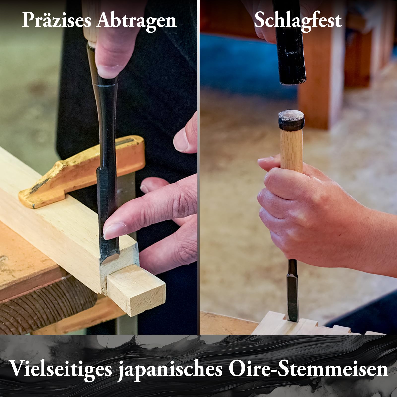 SUIZAN Japanischer Holzbeitel 12 mm - Professionelles Oire Nomi Holzbearbeitungswerkzeug