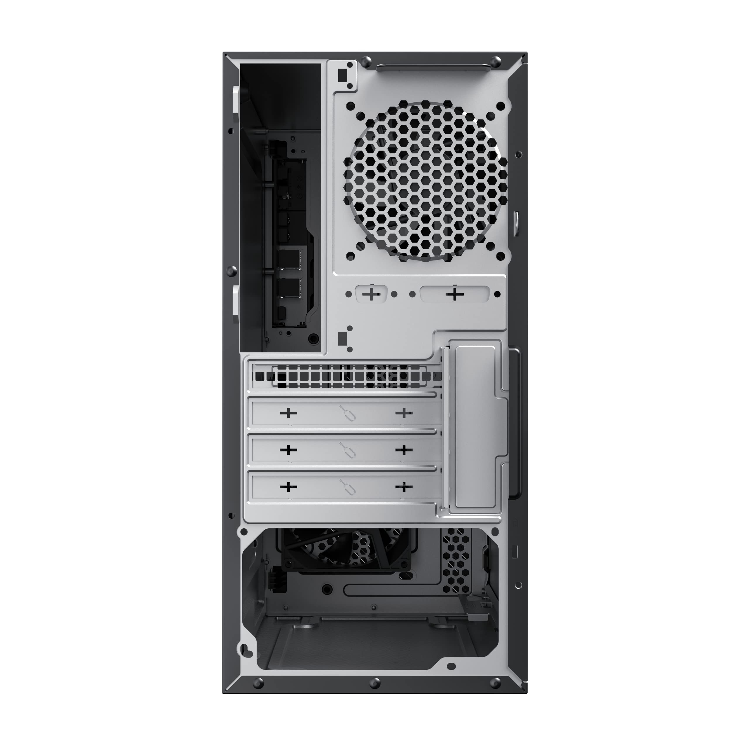 UNYKAch Micro ATX UK5015 - Scatola per computer da 17 litri con 5 porte USB, compatibile con ATX, alloggiamenti da 3,5" e schede grafiche fino a 180 mm