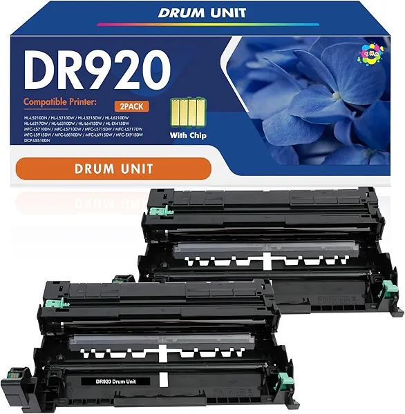 DR920 DR-920 Drum Unit Black 2 Pack Compatible for Brother DR920 DR 920 DR-920 HL-L5210DN L5210DW L5215DW L6210DW L6217DW L6310DW L6415DW MFC-L5710DN L5710DW L5715DW L5915DW Printer (Not Toner)
