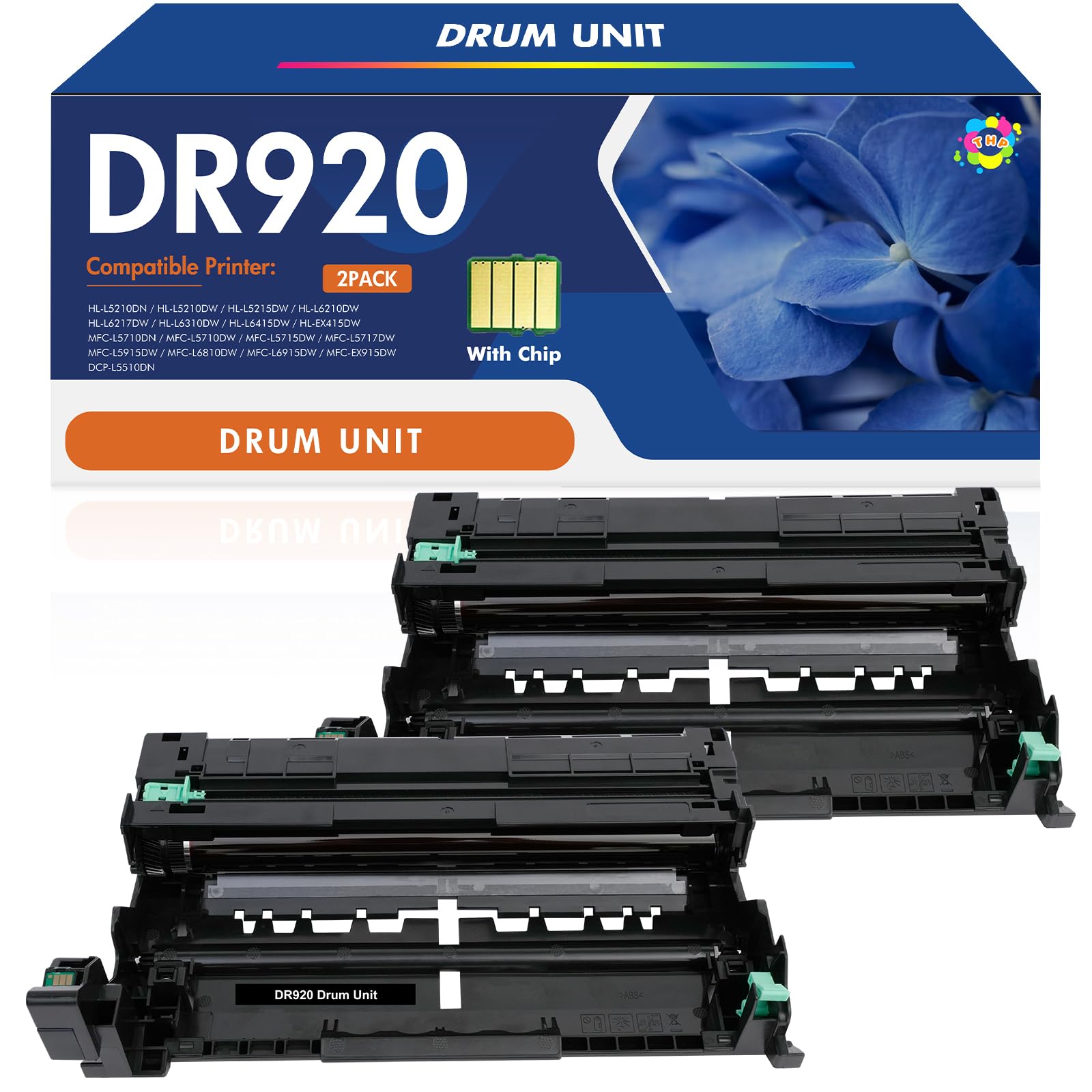 DR920 DR-920 Drum Unit Black 2 Pack Compatible for Brother DR920 DR 920 DR-920 HL-L5210DN L5210DW L5215DW L6210DW L6217DW L6310DW L6415DW MFC-L5710DN L5710DW L5715DW L5915DW Printer (Not Toner)