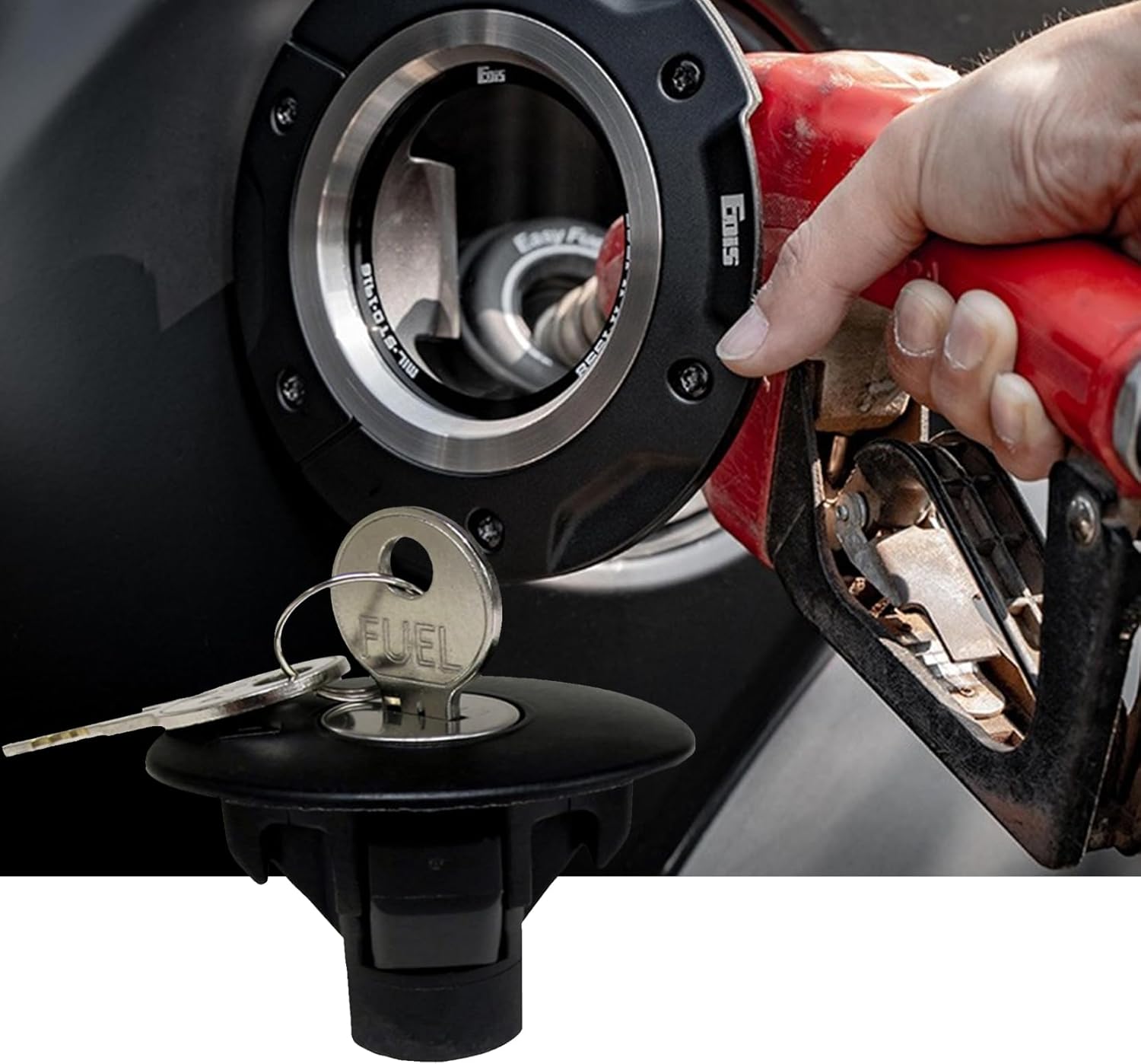 Hawyet 1 PC Locking Gas Cap, Car Fuel Tank Cap for Ford