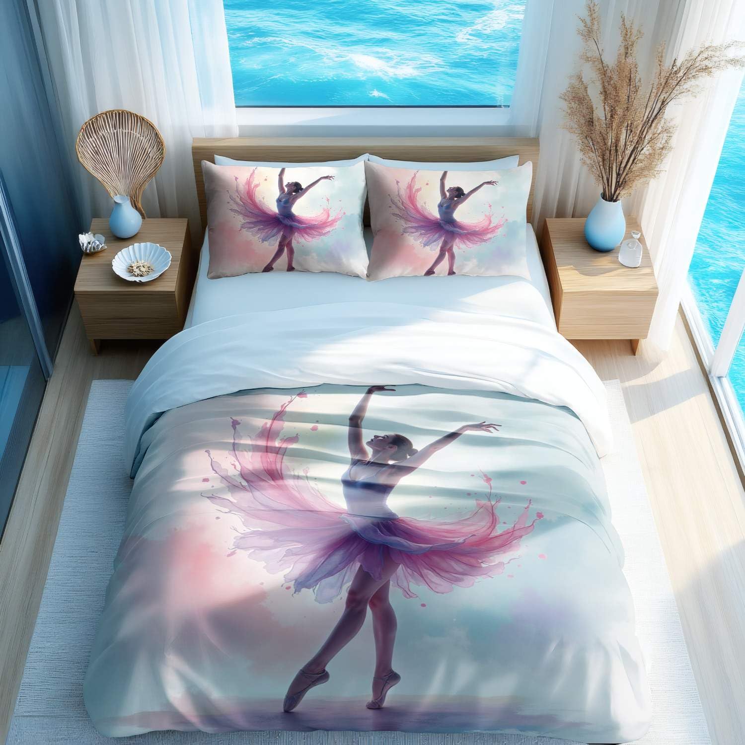 Parure de lit theme ballet : cadeau ideal pour relooker une chambre de fille