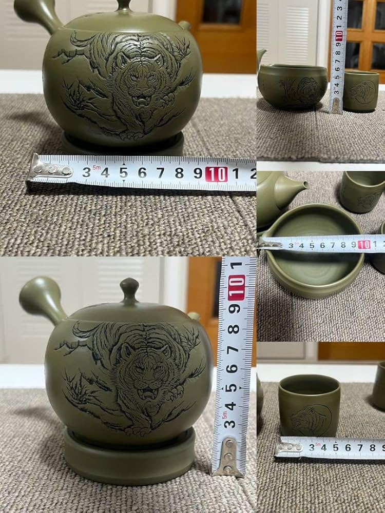 常滑焼　吉川秀樹作　（雪堂）急須 Amazon | 常滑焼 吉川 秀樹（雪堂） 壷堂刻 緑泥 横手急須/煎茶