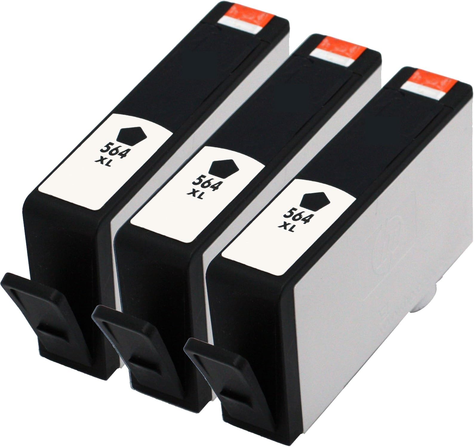 Wirelesspug 3 pack Black Ink Cartridge for HP 564 XL Business Inkjet CN684WN Photosmart 7510 5515 5520