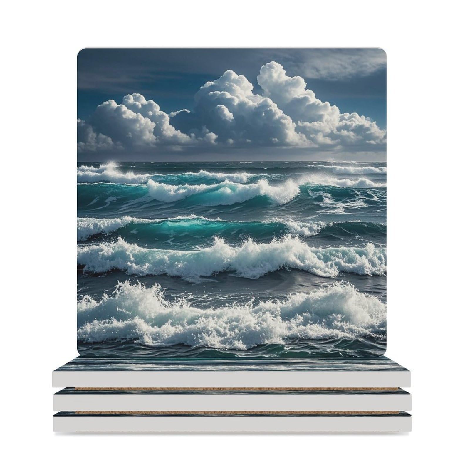 Dessous de verre en céramique absorbante anti-rayure pour table basse moderne