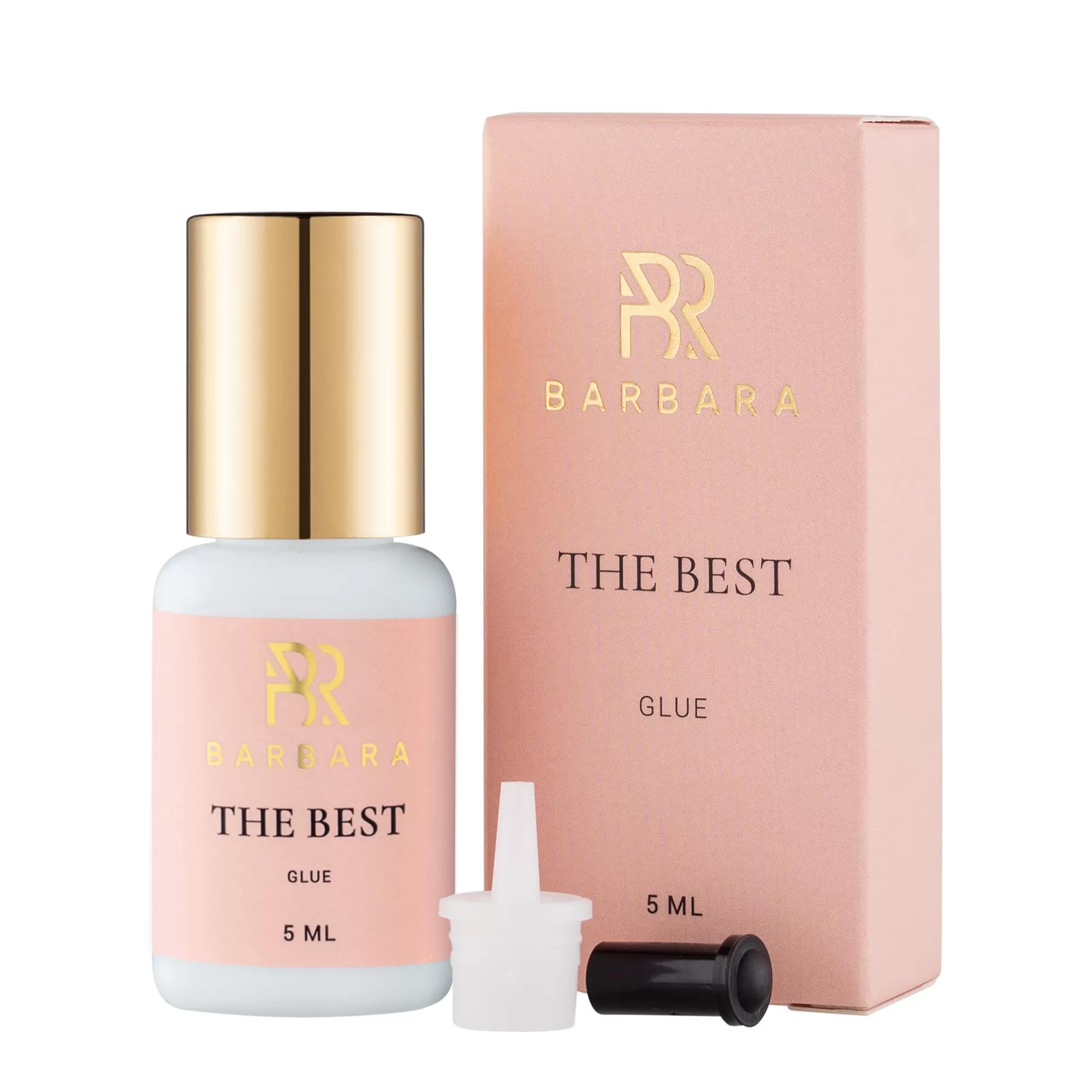 Colla Extension Ciglia BARBARA "The Best" 5ML | Durata Eccezionale fino a 8 Sett | Adesione Immediata in 0,5 sec | Offre Flessibilità e Comfort | Fumi Minimi | per "Volume" e "Mega- Volume"