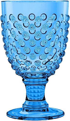 Miniatura 10 de TarHong Hobnail - Vasos de plástico de alta calidad, sin tallo, 15 onzas, color azul, juego de 6