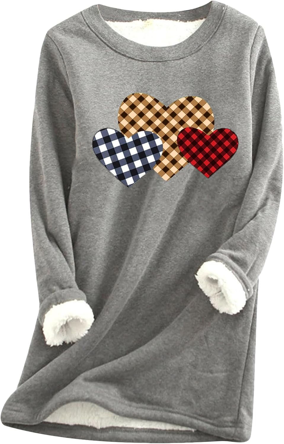 EFOFEI Womens Color Block Loose Pullover Shirt Casual Cute Print Sweatshirt Long Sleeve Warm Pullover