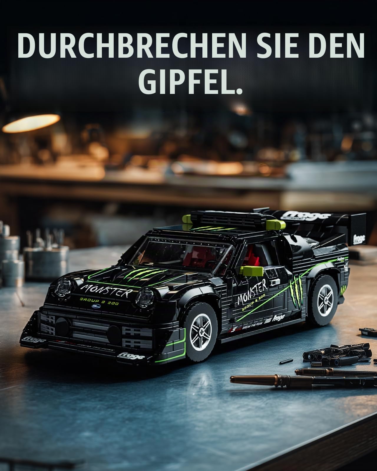 Nifeliz Rennwagen Modellbausatz, NF10365 | Klassisches Rallye-Fahrzeug Set für Erwachsene und Autoliebhaber, Sammlerstück zur Deko für Zuhause oder Büro