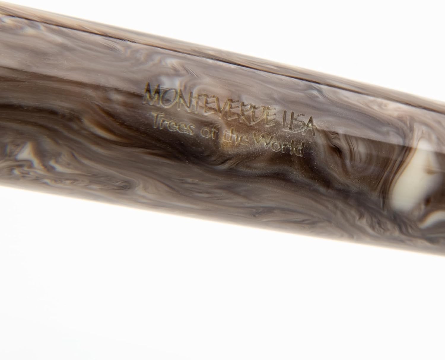Monteverde USA Trees of the World Avenue of the Baobabs Ballpoint Pen, Beige Swirl, Ergonomic Design, Polished Chrome Trim, Solid Resin, Premium Writing Instrument