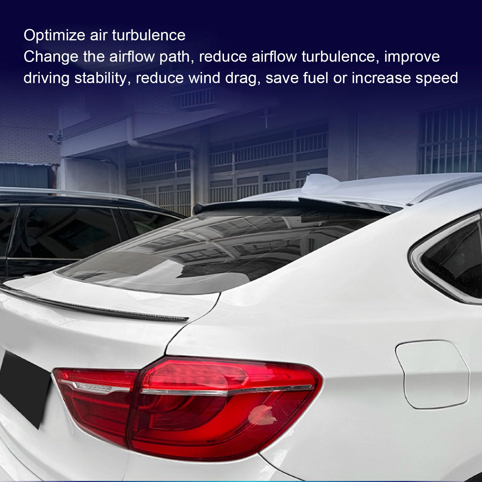 Rear Window Top Spoiler in Carbon Fiber Look for X6 F16 2015-2019,