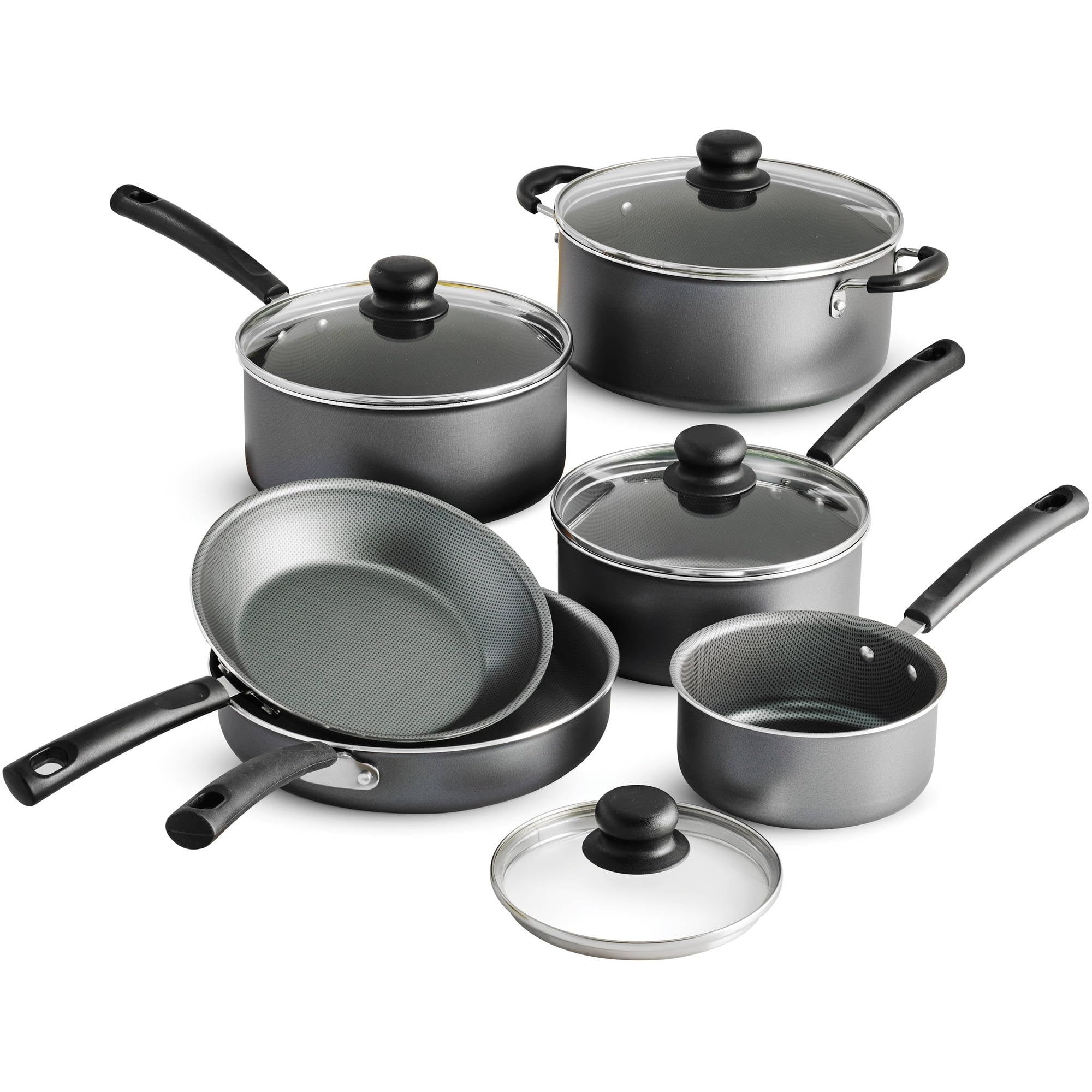 10-Piece Non-Stick Cookware Set, Durable Kitchen Pots and Pans Set for Home Cooking