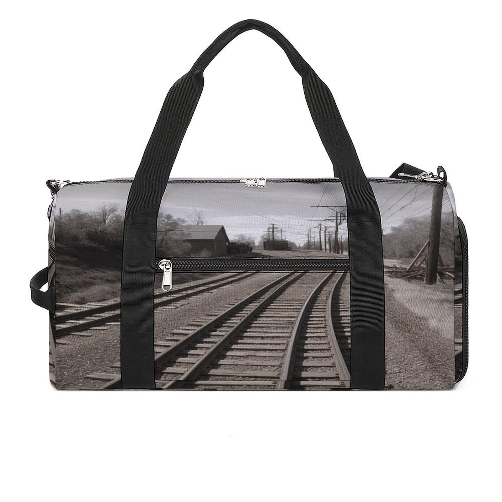 Turnbeutel für Damen und Herren, Zugbahn-Druck, wiederverwendbar, Turnbeutel mit Schuhfach, Stil, Einheitsgröße, modern, Stil:, Einheitsgröße, Modern