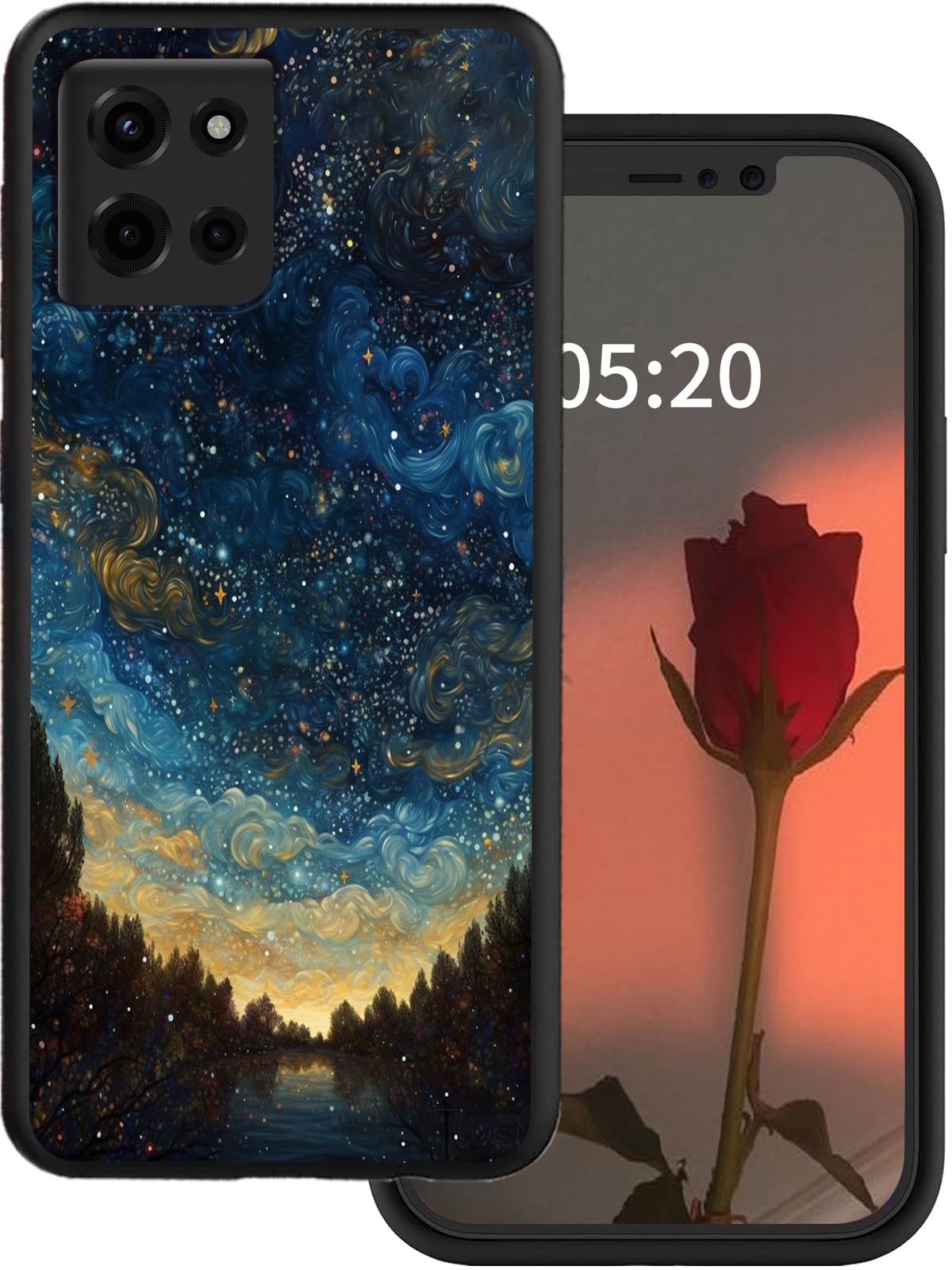 GYSYSQSH for Motorola Moto G Power 5G 2025 Phone Case 6.8" with Art Galaxy Design for Women Men Slim Soft TPU Silicone Wireless Charging Shookproof