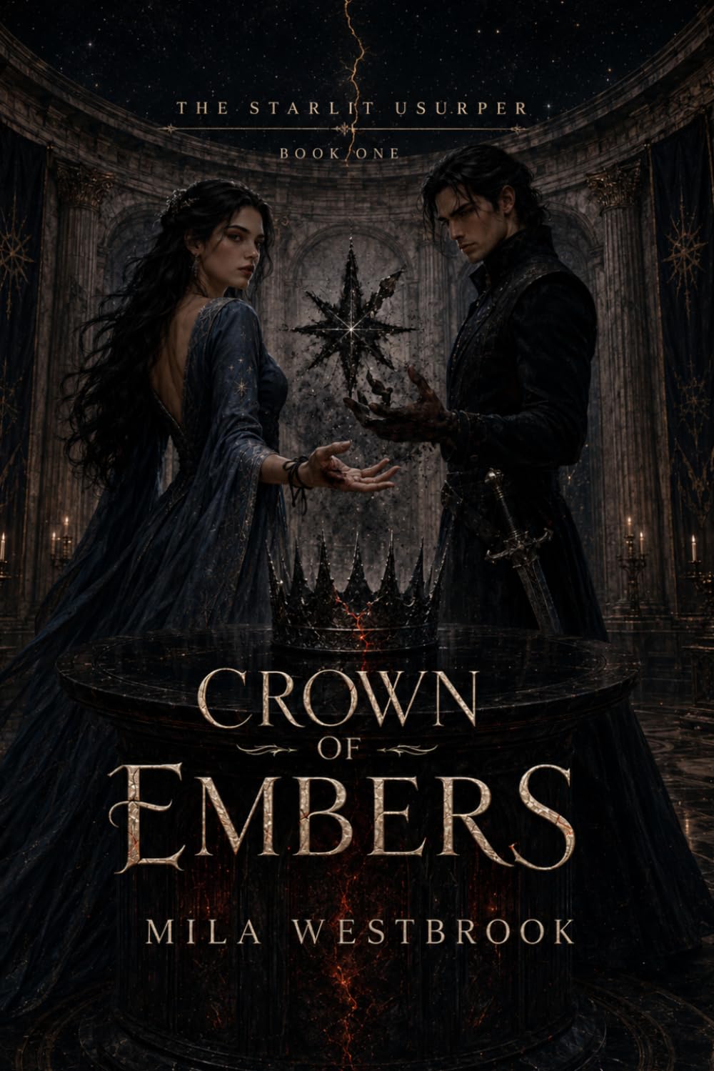 Crown of Embers: An Adult Dark Romantasy of Forbidden Magic, a Shadow Heir, and a Crown Built on Lies: 1 (The Starlit Usurper)